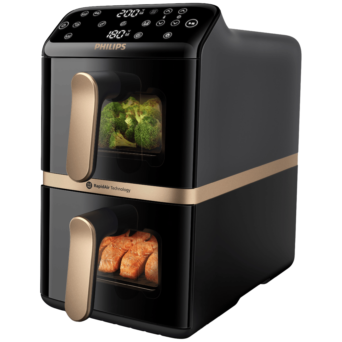 Philips Airfryer 4000-serie Dual-stacked - Dubbele Na462/70 2 Lades (sync) 10 L Tot 6 Personen