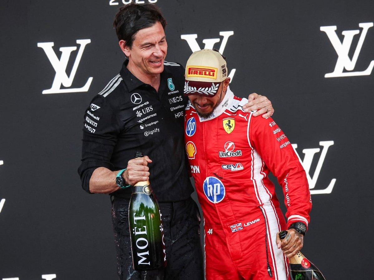 Toto Wolff makes Kim Kardashian joke as Lewis Hamilton bags first Ferrari F1 win - GPFans.com