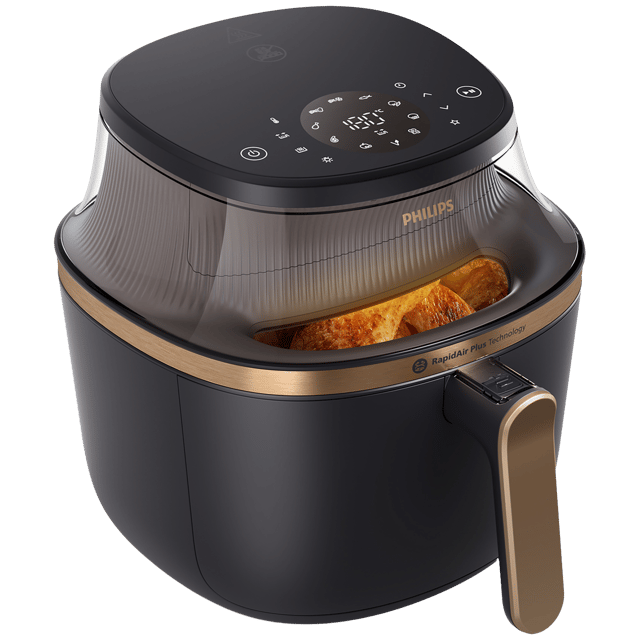 Philips Airfryer 3000-serie - Na342/00 Kijkvenster Rapidair Plus 72 L Tot 6 Personen Hetelucht Friteuse Zwart