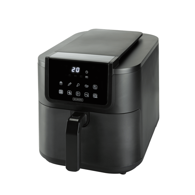 Bourgini Slim Fit Health Fryer Pure - Heteluchtfriteuse Zwart 8.0 L 1700 W Aantal Frituurmanden: 1