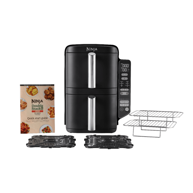 Ninja Sl300eu Double Stack - Airfryer Zwart 7.6 Kg 2470 W Aantal Frituurmanden: 2