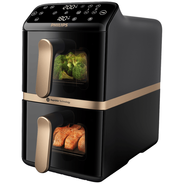 Philips Airfryer 4000-serie Dual-stacked - Dubbele Na462/70 2 Lades (sync) 10 L Tot 6 Personen