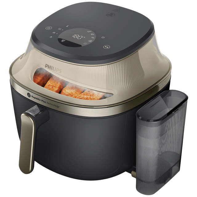 Philips Airfryer 5000-serie Met Stoomfunctie - Na543/00 – Steamclean Steamfry 7.2 L Tot 6 Personen Heteluchtfriteuse Met Stoomfunctie Zwart