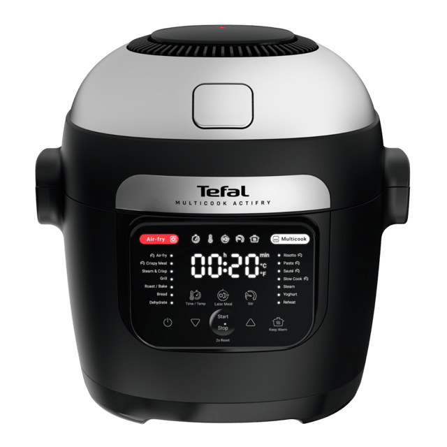 Tefal My741c Multicook Actifry Zelfroerende Multicooker En Air Fryer Zwart
