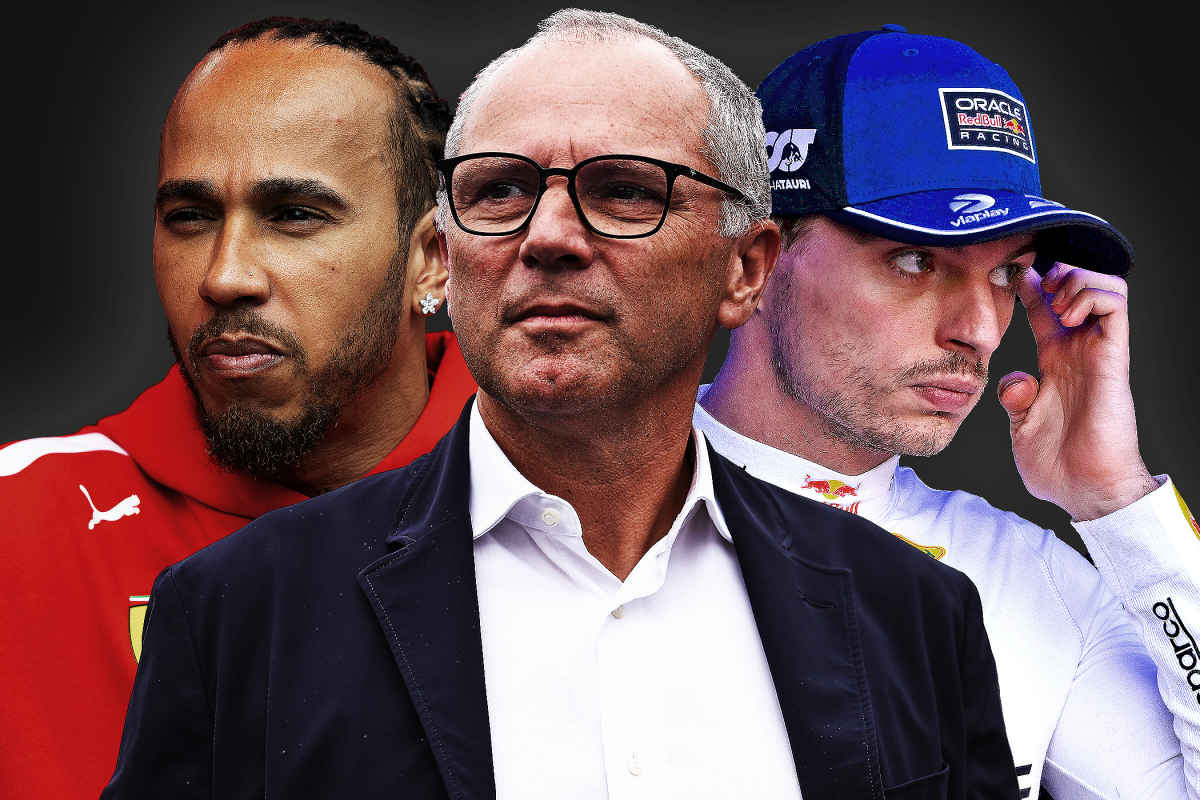 Lewis Hamilton, Stefano Domenicali, Max Verstappen