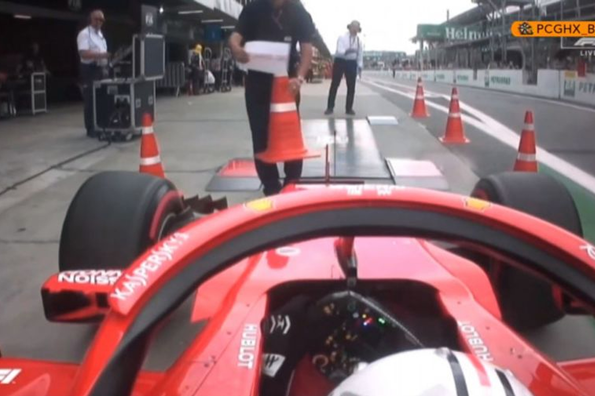 VIDEO: Vettel destroys FIA weighbridge!