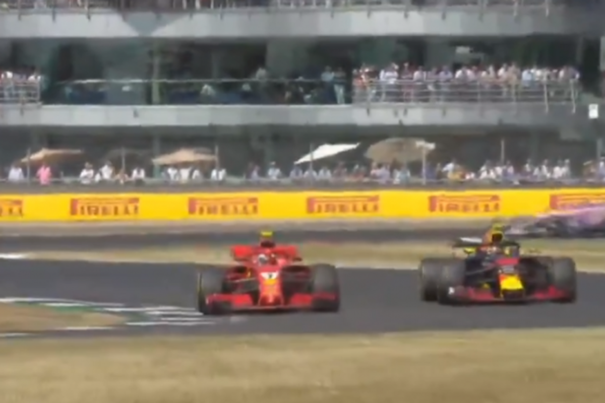 VIDEO: Raikkonen and Verstappen go wheel-to-wheel!