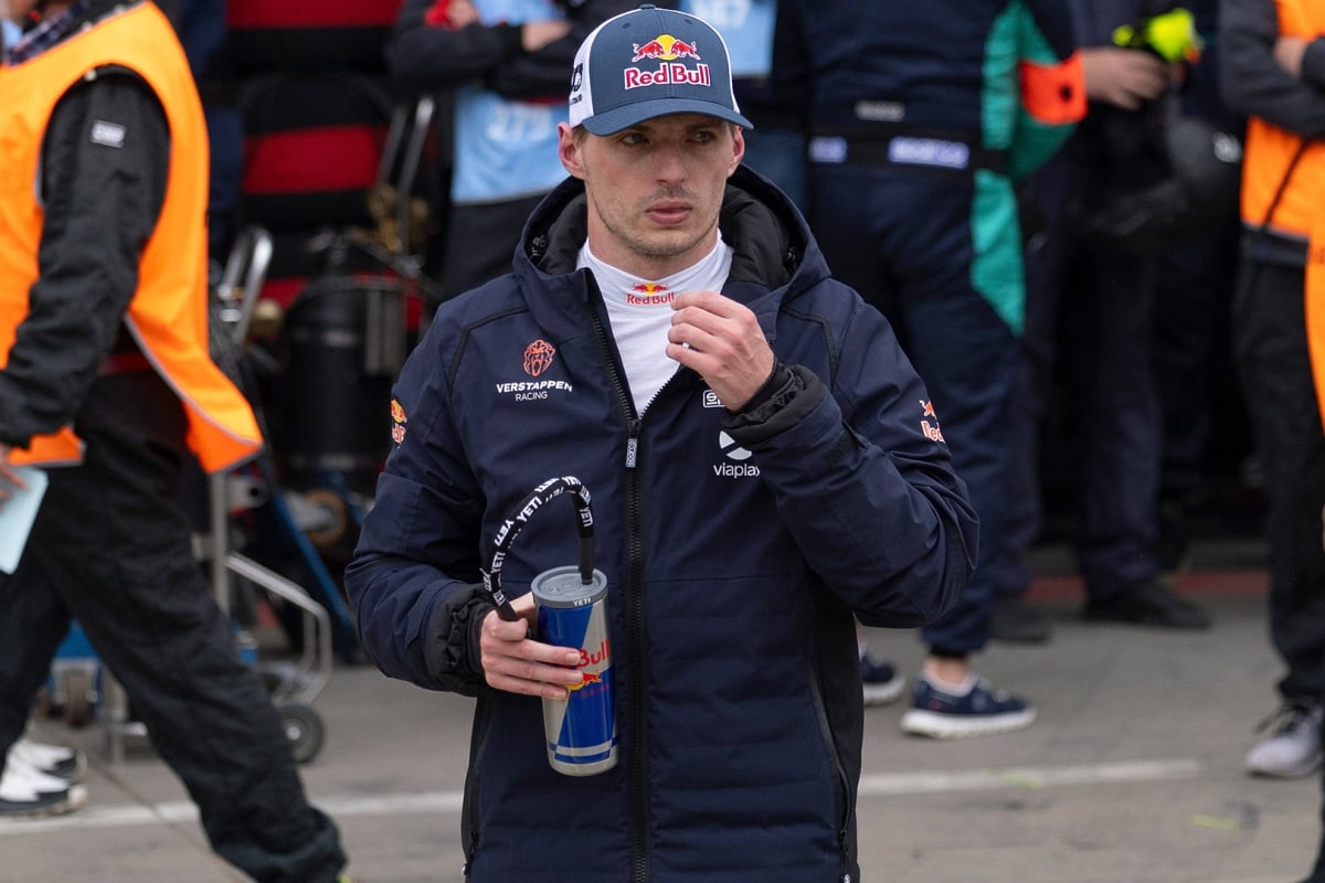 Verstappen in Nurburgring 24 Hours paddock looking deflated