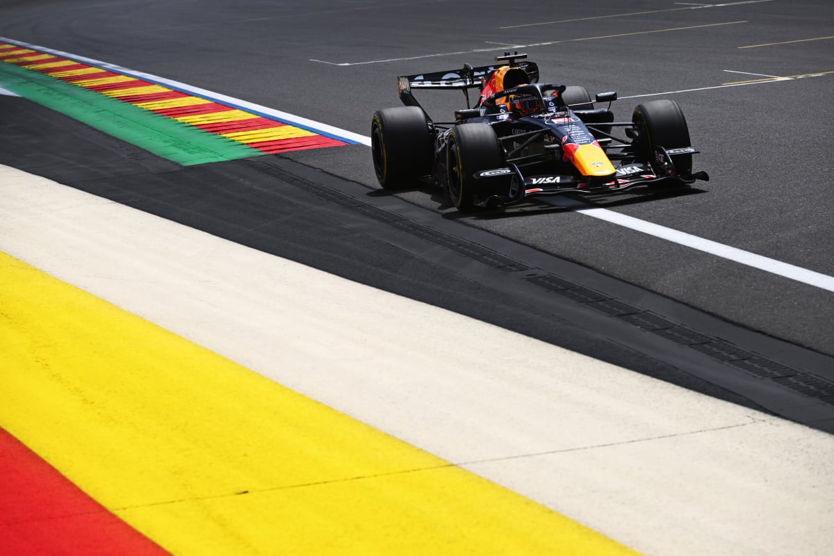 Verstappen during FP1 at Spa-Francorchamps