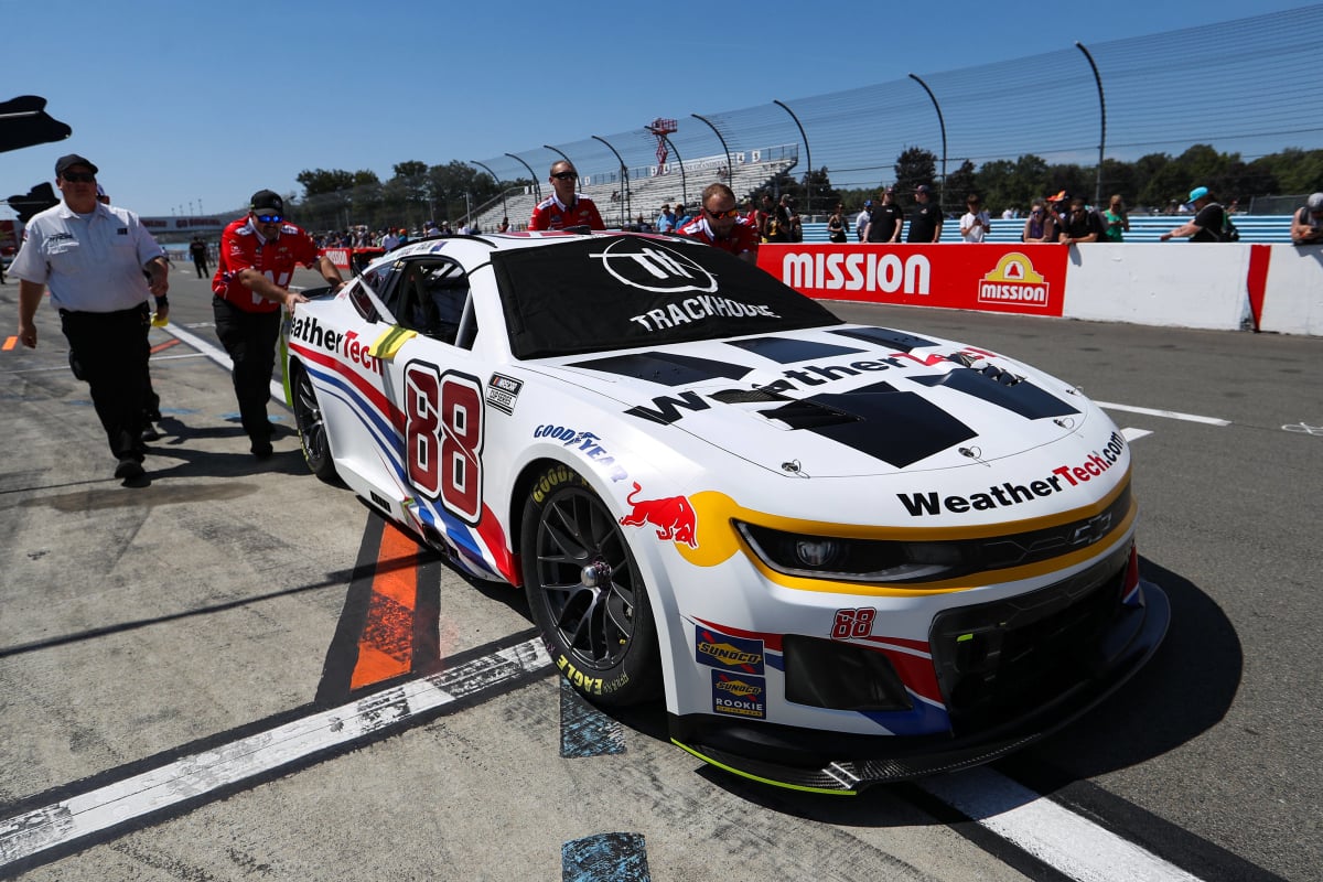 An image of Shane van Gisbergen's No. 88 Chevrolet at Watkins Glen