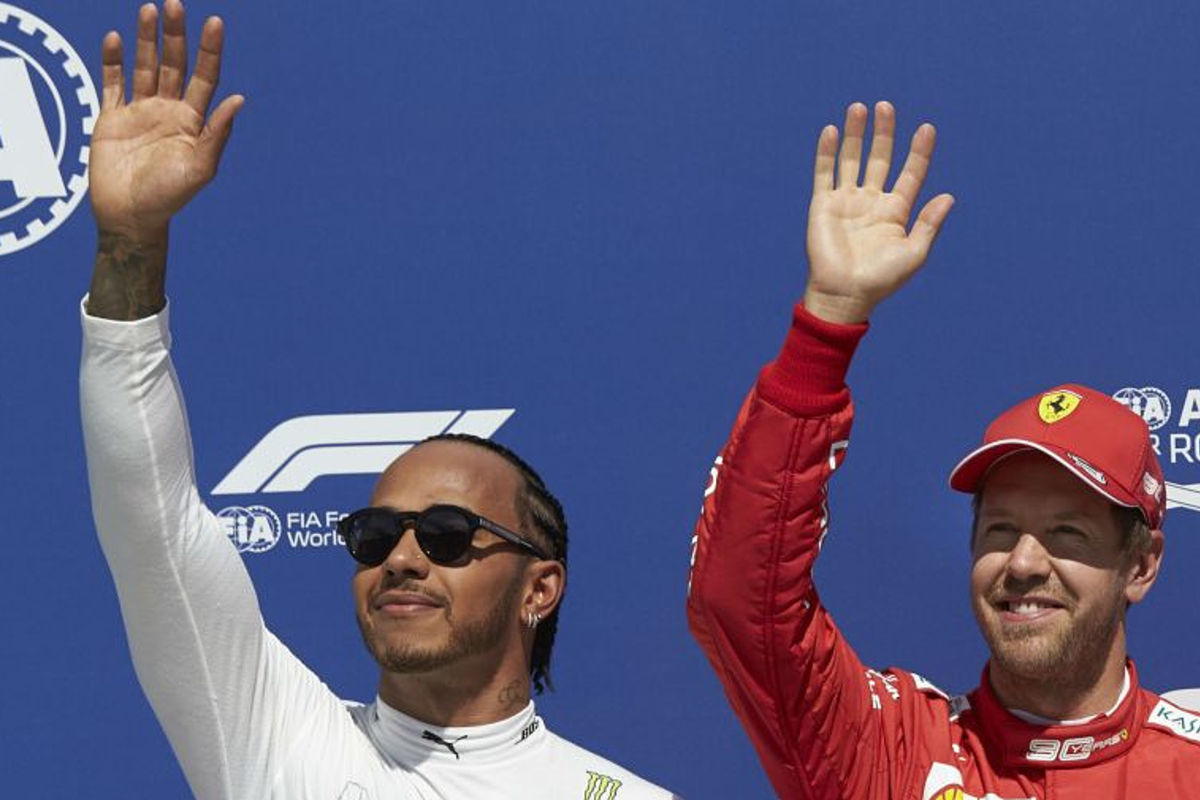 Hamilton celebrates Vettel's Canada pole