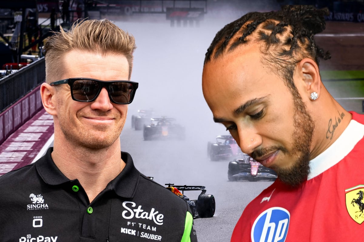 Nico Hulkenberg and Lewis Hamilton