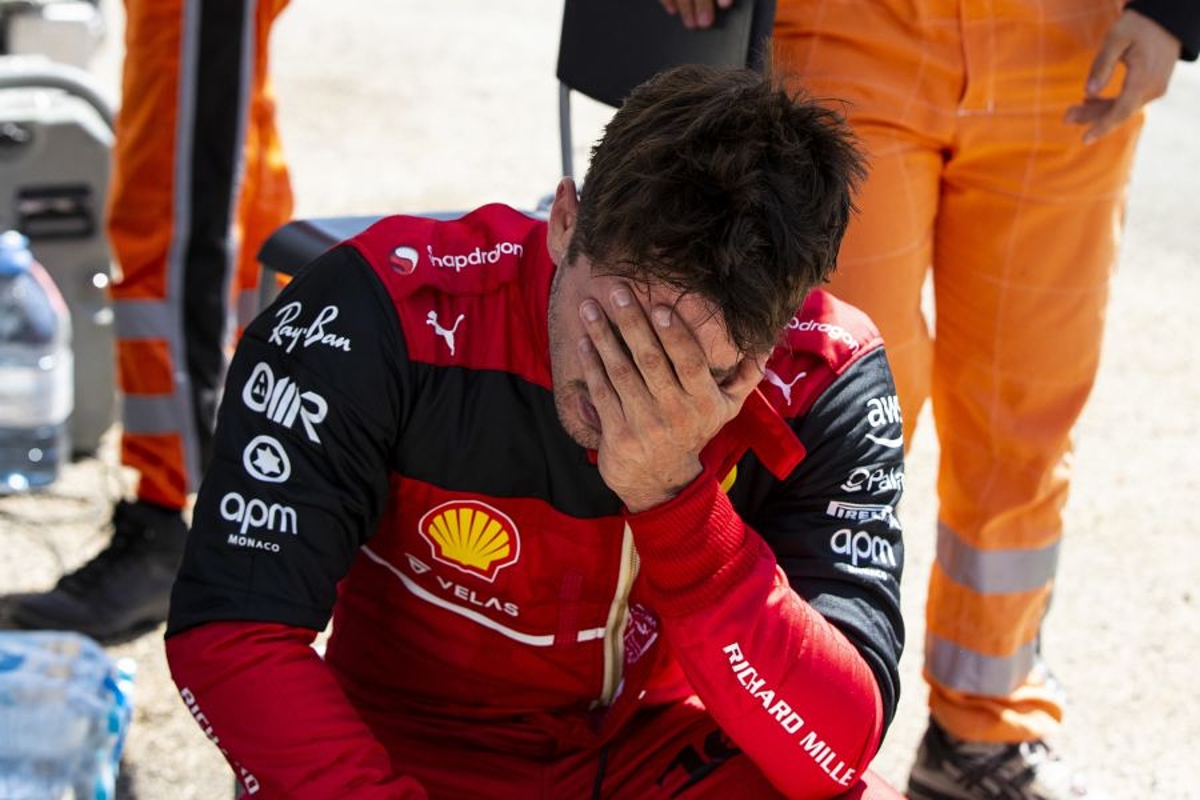Charles Leclerc sufre desde la pole position