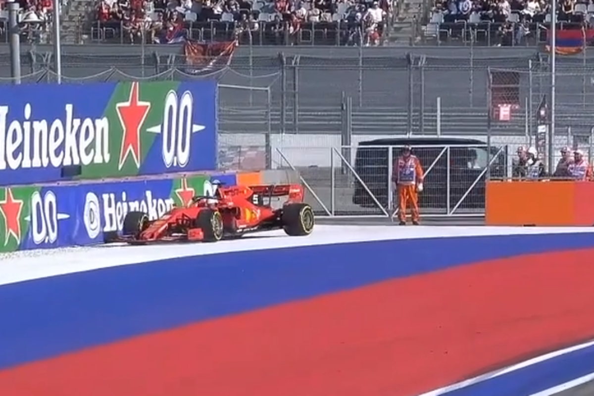 Bring back the f*****g V12! - Vettel fumes as he goes OUT of Russian Grand Prix