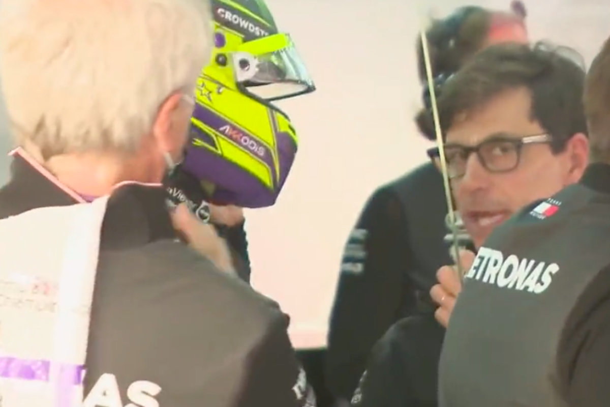 Lewis Hamilton y Toto Wolff no discutieron, coincidieron en sus quejas