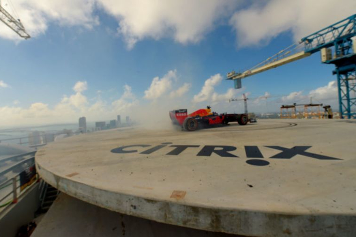VIDEO: Red Bull pull off crazy donut stunt in Miami!