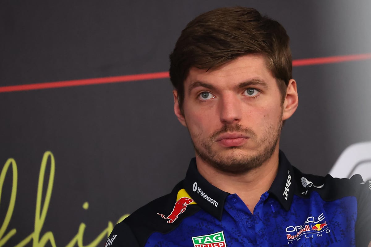 Max Verstappen in Bahrain during F1 testing