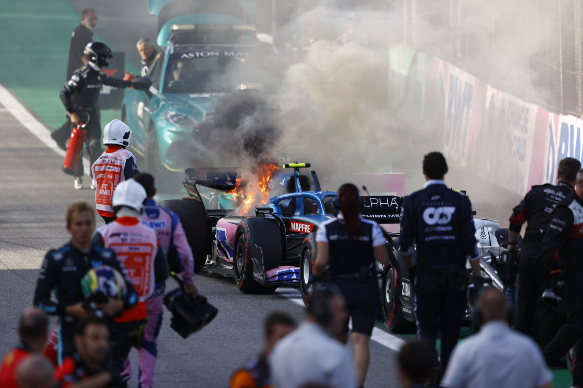 Alpine reveal fire cause as Ocon PU changed