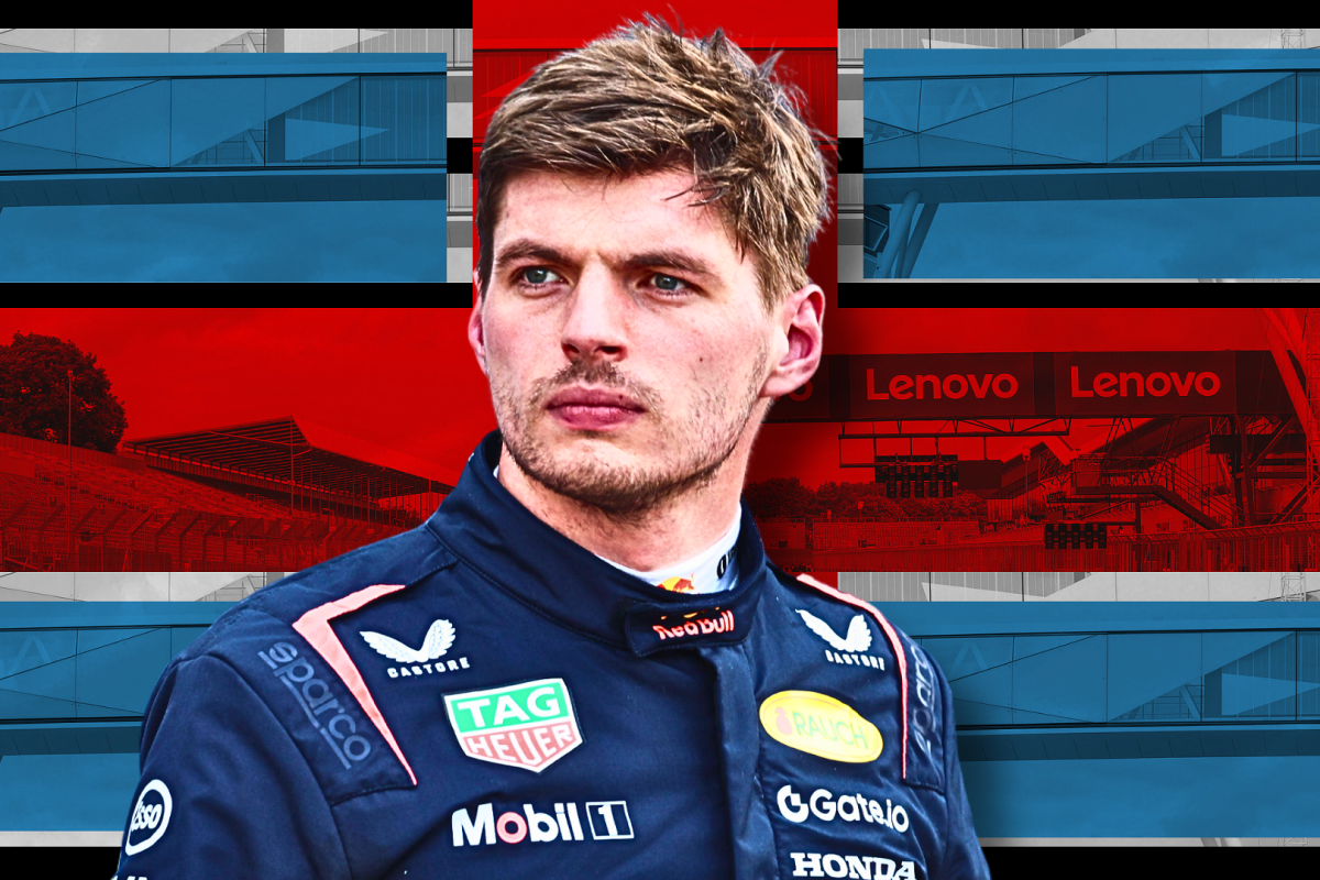 Max Verstappen with the British flag