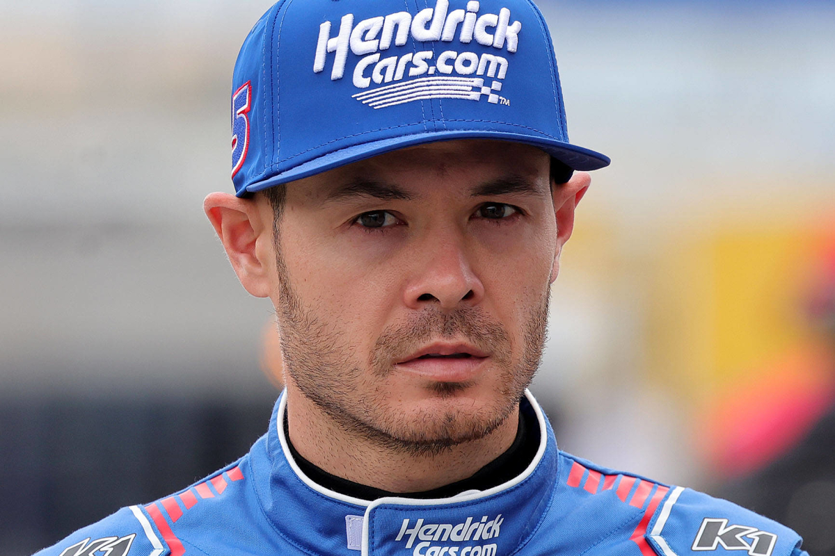 An image of NASCAR Cup Series driver Kyle Larson staring into the camera