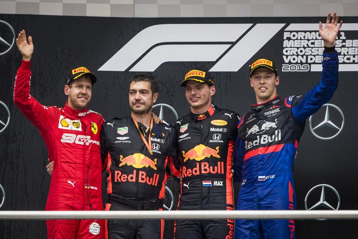 VIDEO: Two Honda-powered teams on podium...31 years apart!