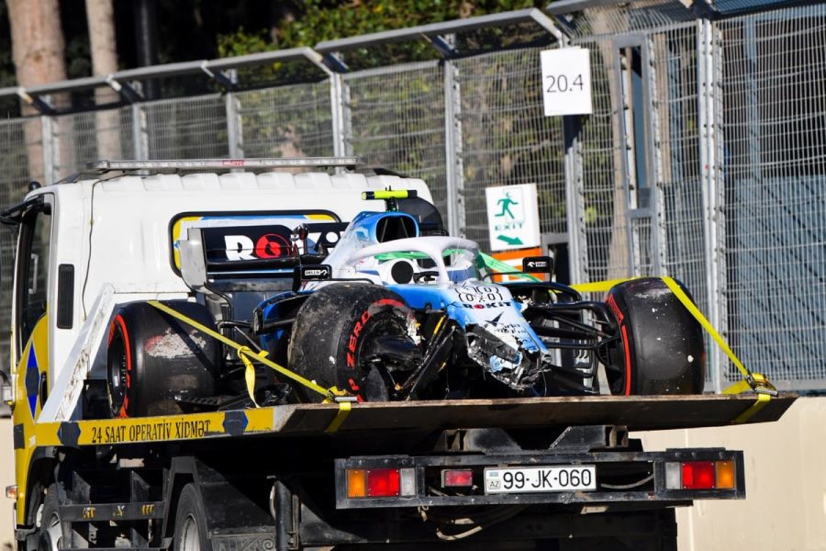 Williams confirm damage done to Kubica's car