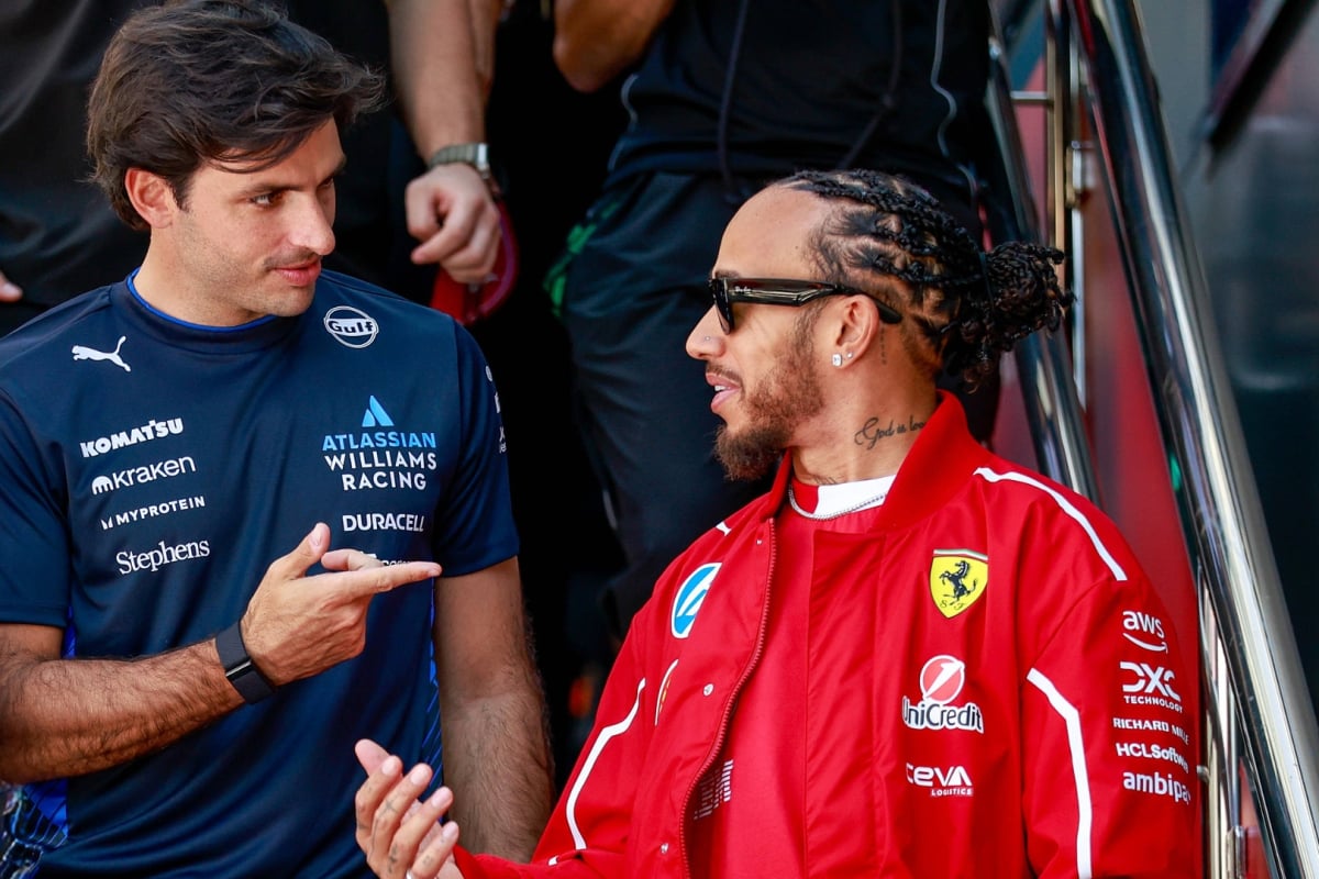 carlos sainz, lewis hamilton, williams, ferrari