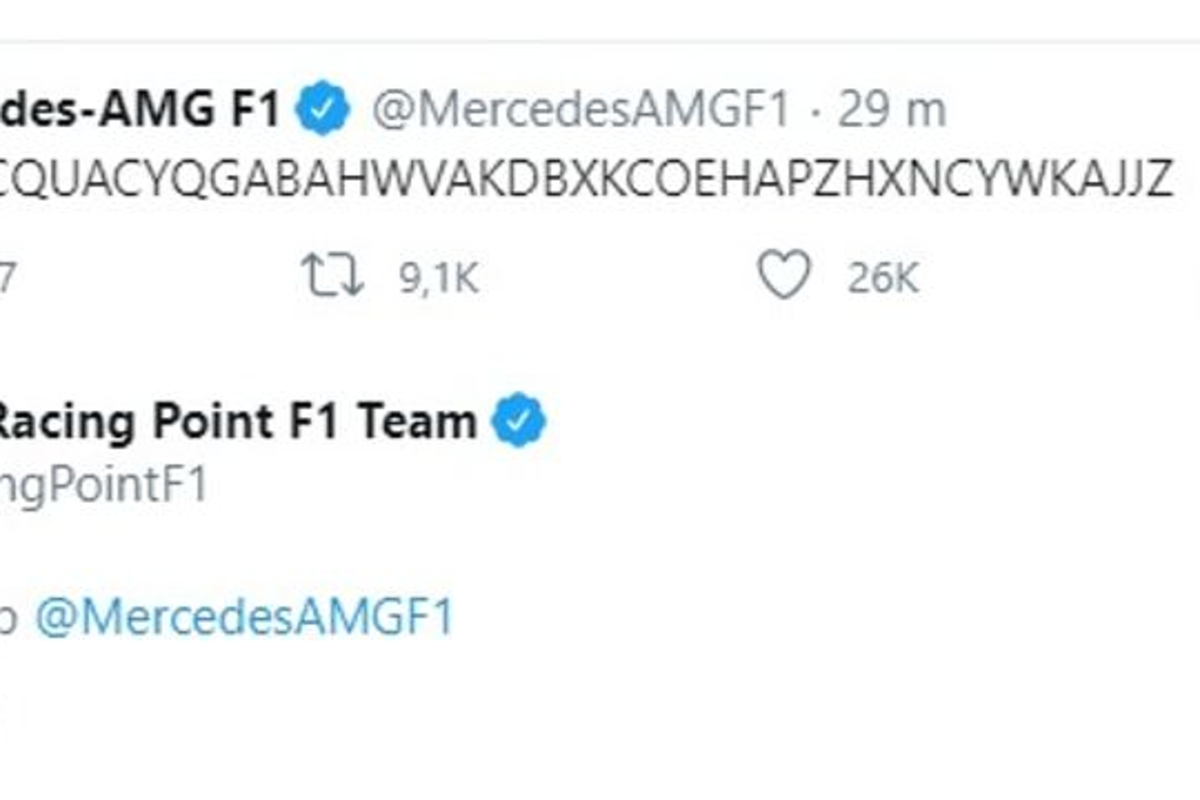 BIZAR! Mercedes is compleet de weg kwijt op Twitter, Racing Point reageert