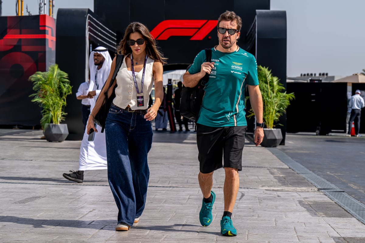 Alonso with girlfriend Jimenez