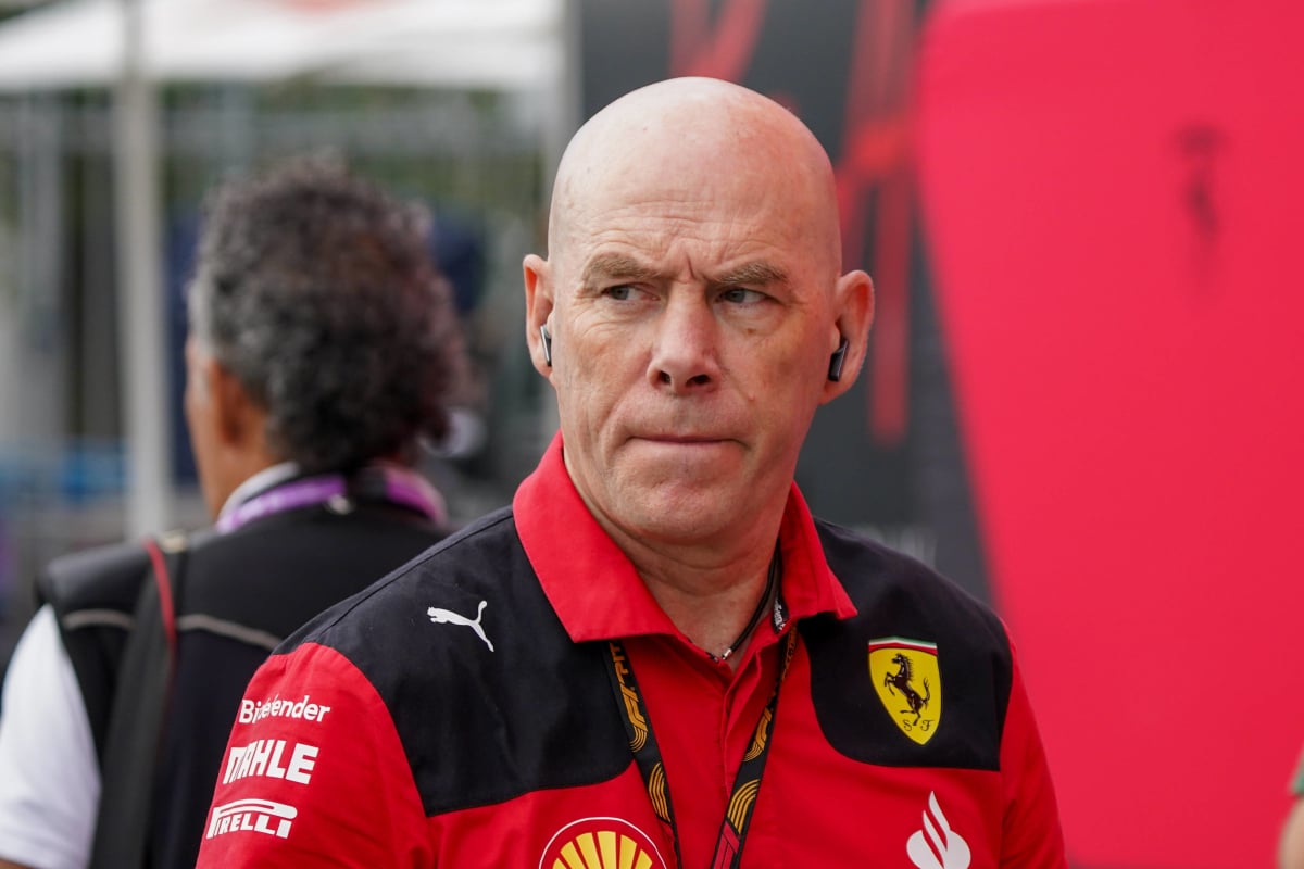 Jock Clear in the paddock for Ferrari