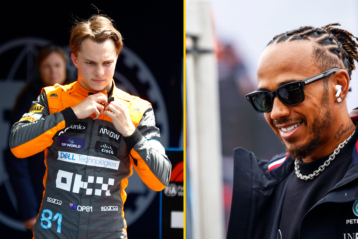 Piastri over momentje met Hamilton: "Hij ging gewoon iets te ver naar rechts toe"