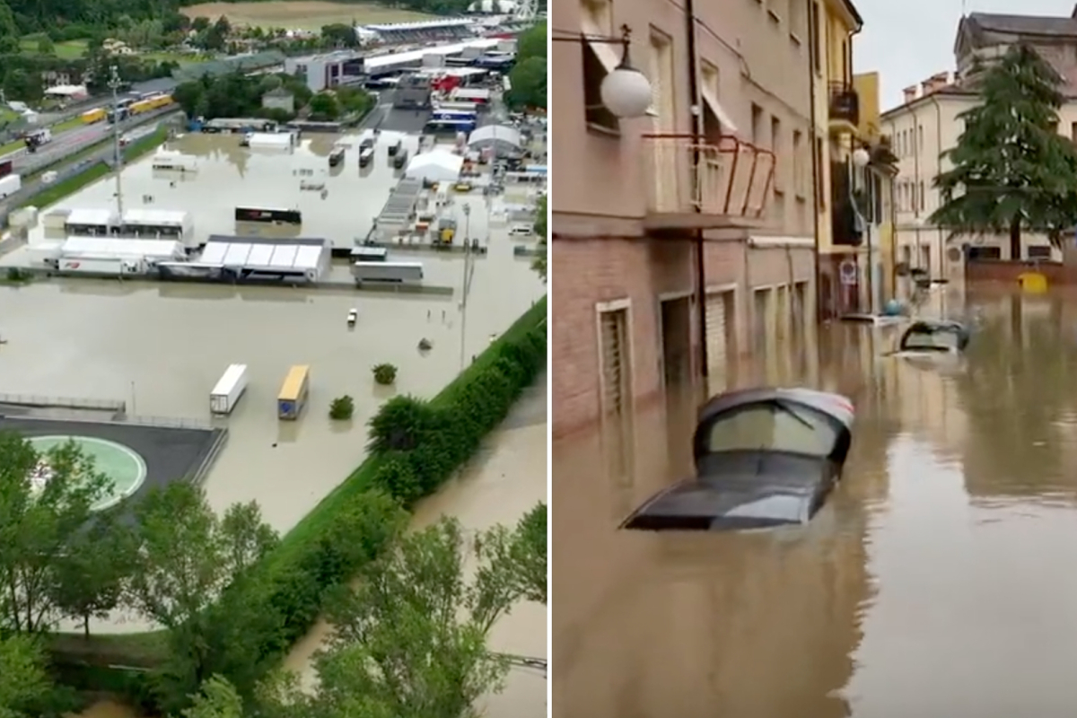 Imola F1 cancellation: Helicopter and drone footage shows horrific scope of Emilia Romagna devastation