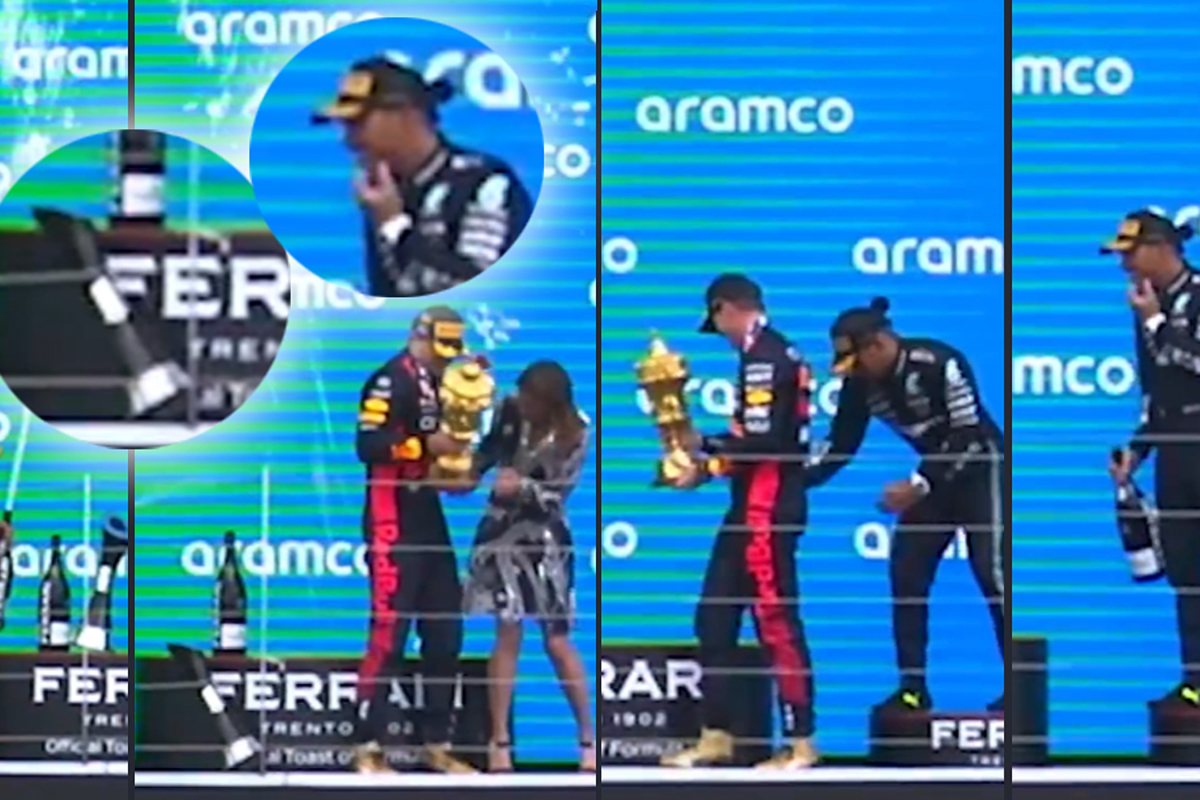 Norris doet champagne-fontein op podium Silverstone en laat trofee Verstappen sneuvelen