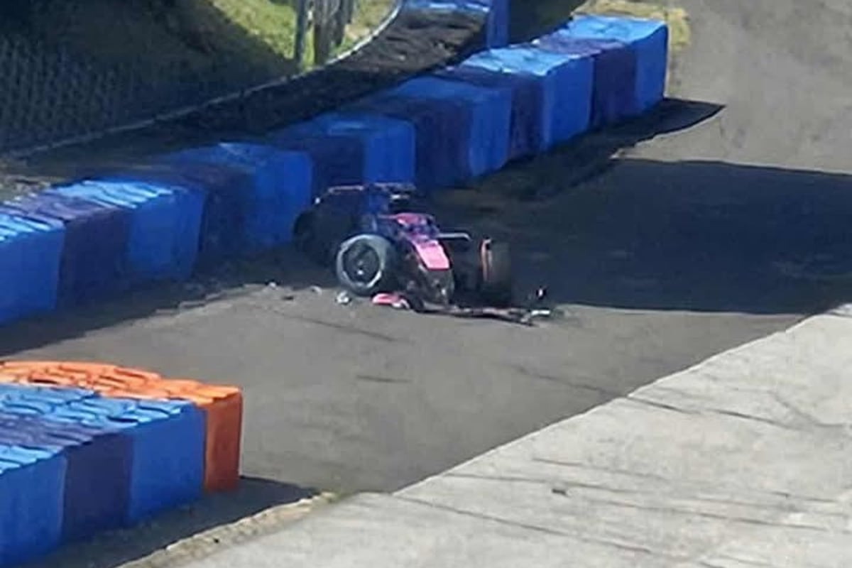 Franco Colapinto, crash, socials, Alpine. 2025