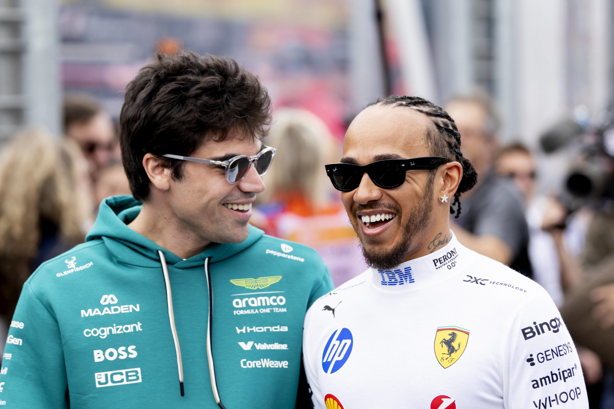 Lance Stroll and Lewis Hamilton