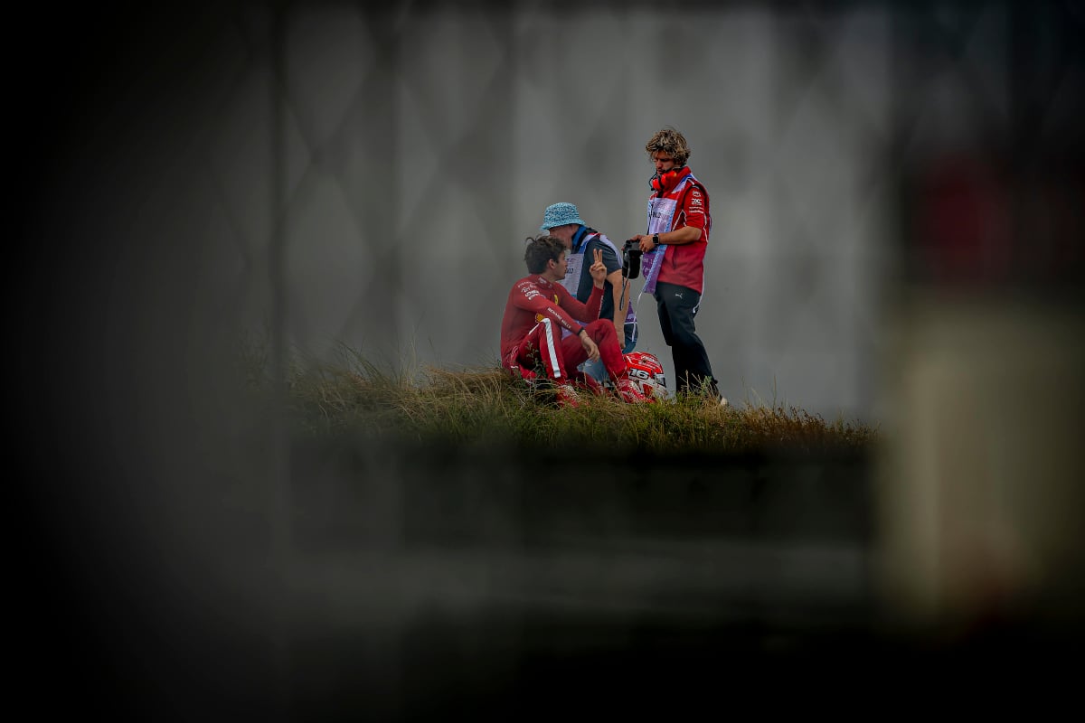 Charles Leclerc after his DNF in Zandvoort