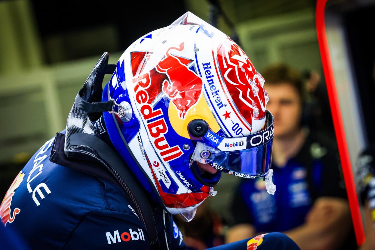 Max Verstappen during testing in Bahrain