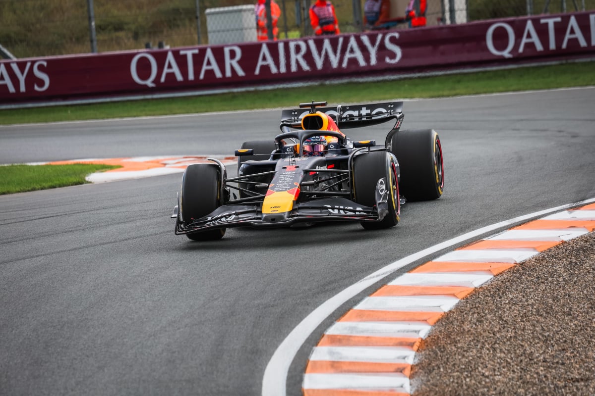Verstappen during FP1 at Zandvoort