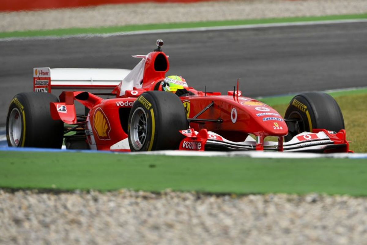 VIDEO: Schumacher gives Ferrari F2004 a spin at Hockenheim