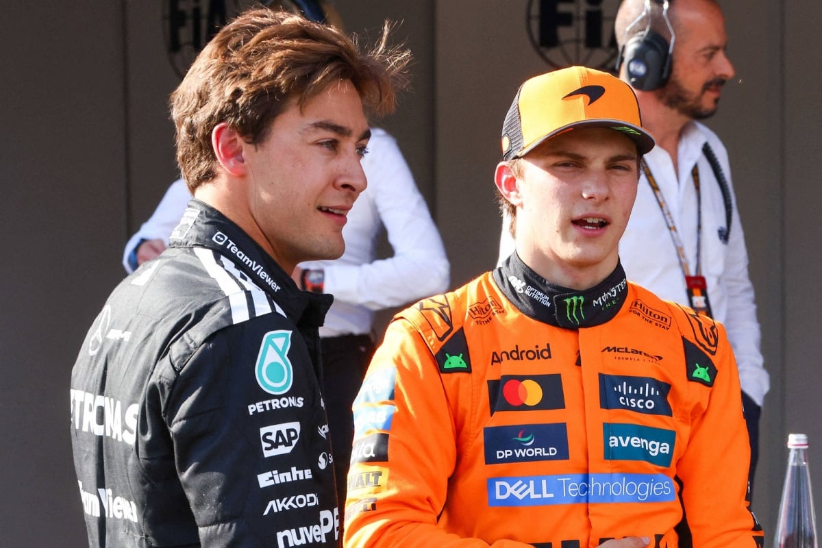 George Russell, Oscar Piastri, Mercedes, McLaren, Imola, 2025