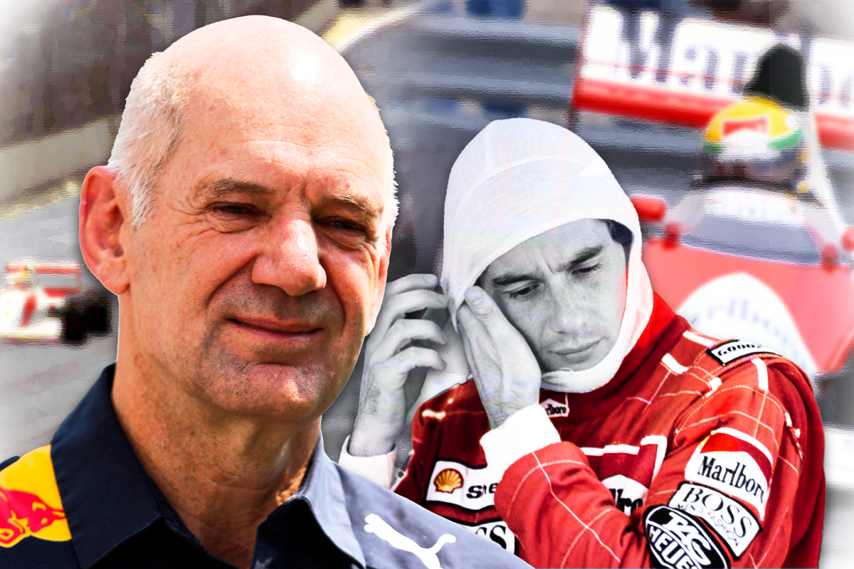 Newey heeft spijt van crash Senna: ''Ik had de aerodynamica volledig verprutst''