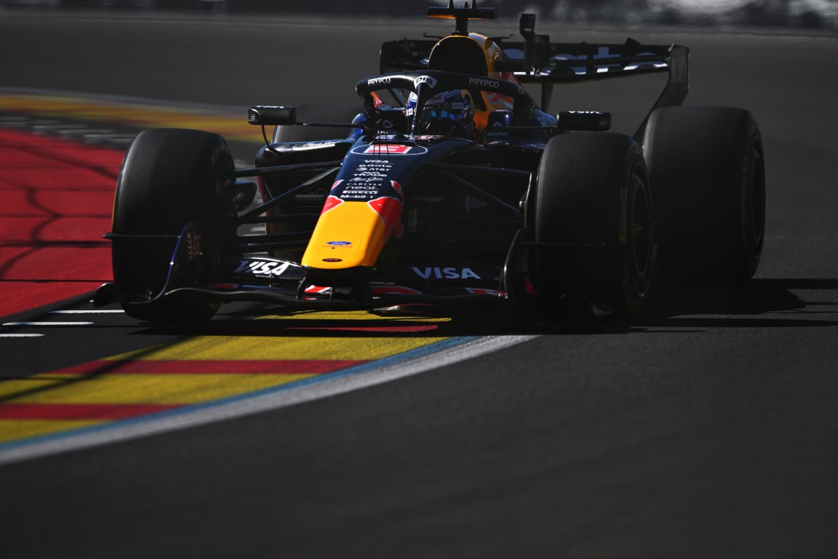 Verstappen during FP1 at the Madring