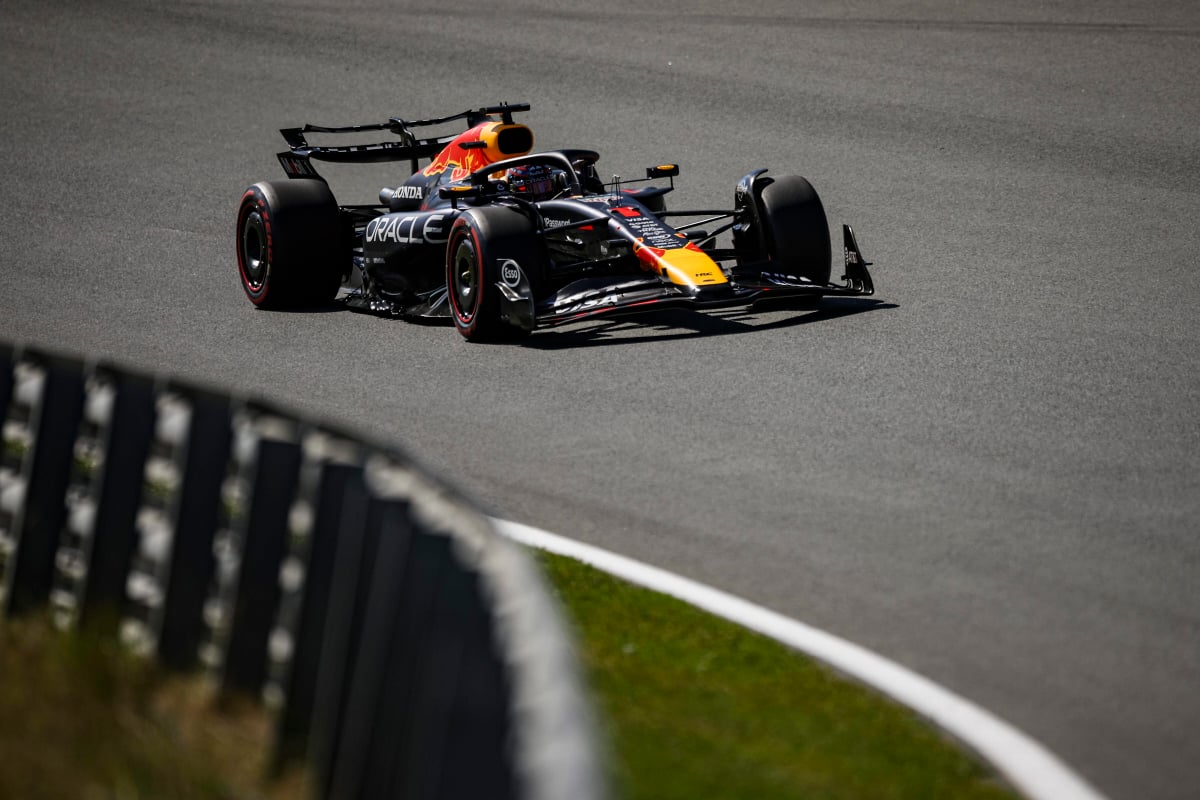 Verstappen during FP2 at Zandvoort