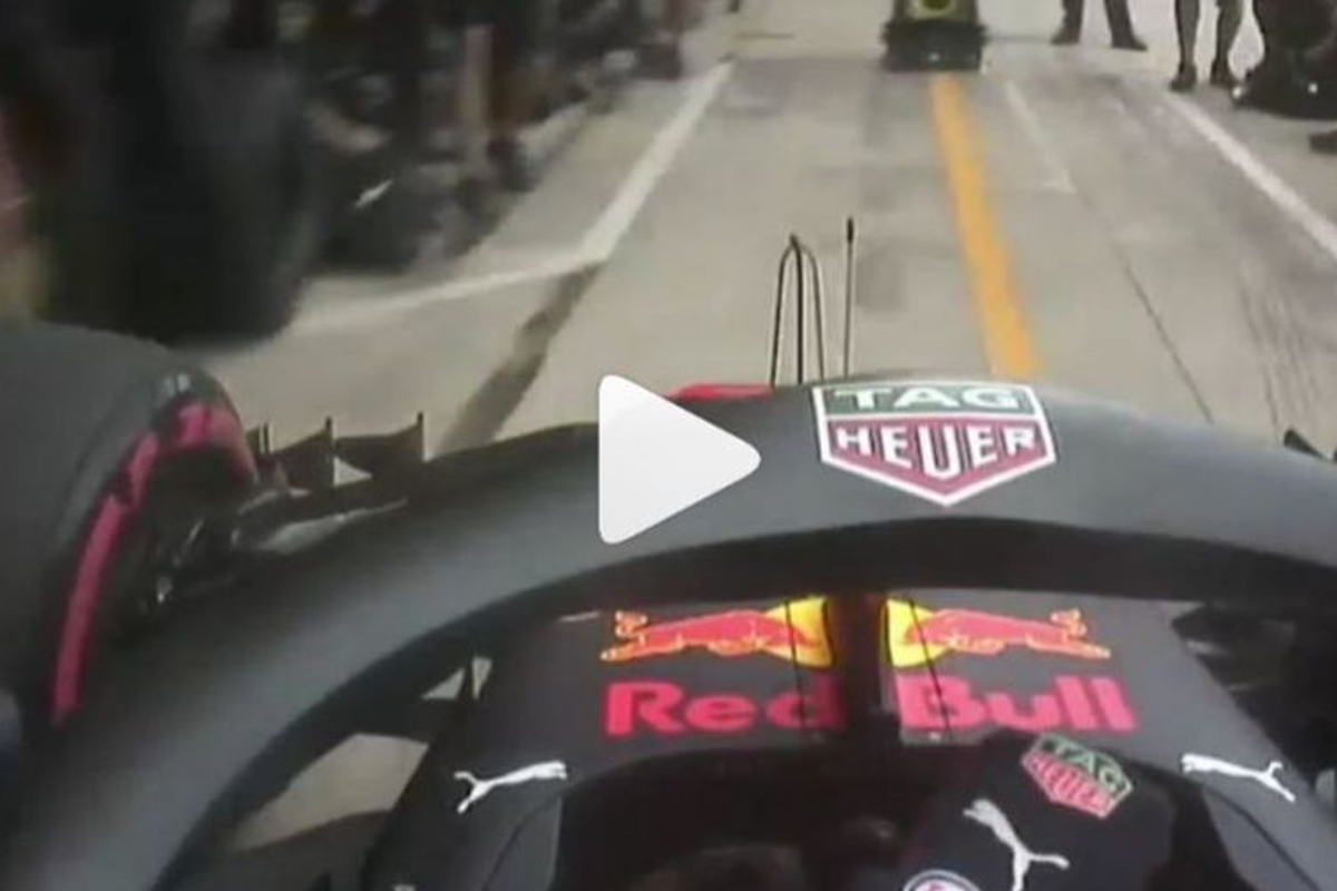 VIDEO: Ricciardo almost runs over pit crew