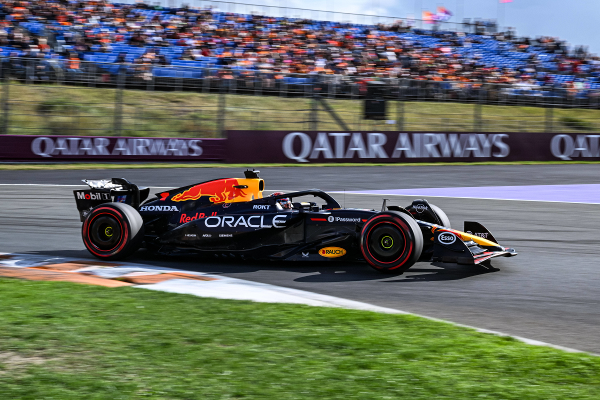 Verstappen during FP2 at Zandvoort