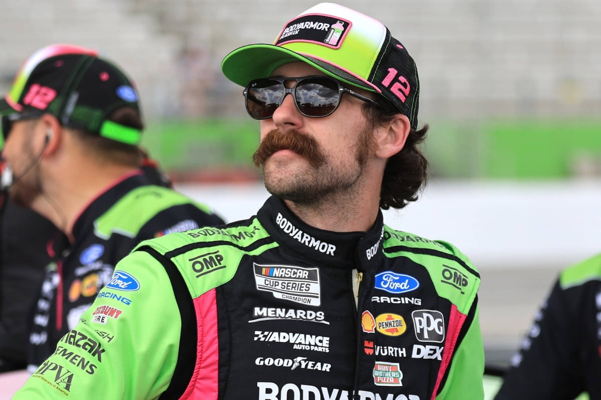 An image of NASCAR star Ryan Blaney during the Cup Series race weekend at Atlanta (EchoPark Speedway)