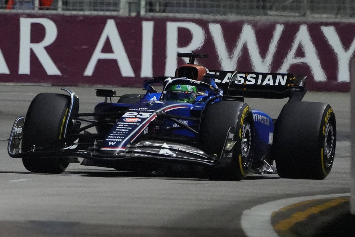 Albon during FP2 in Singapore