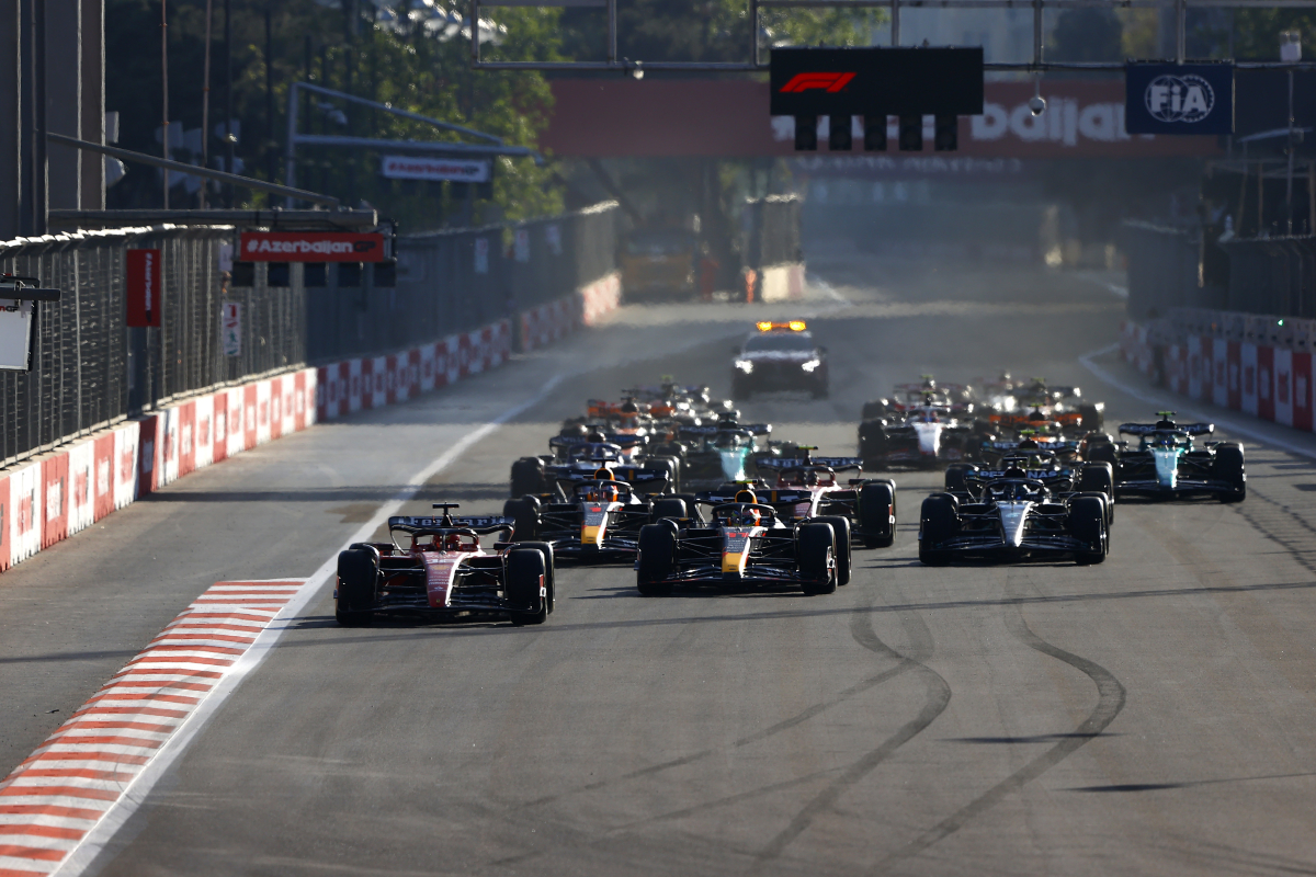 Azerbaijan Grand Prix lap one: Magnussen takes a hit as Leclerc holds a short-lived lead