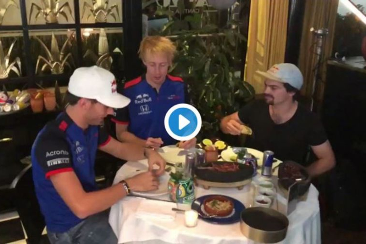 VIDEO: Toro Rosso drivers eat insects in Mexico