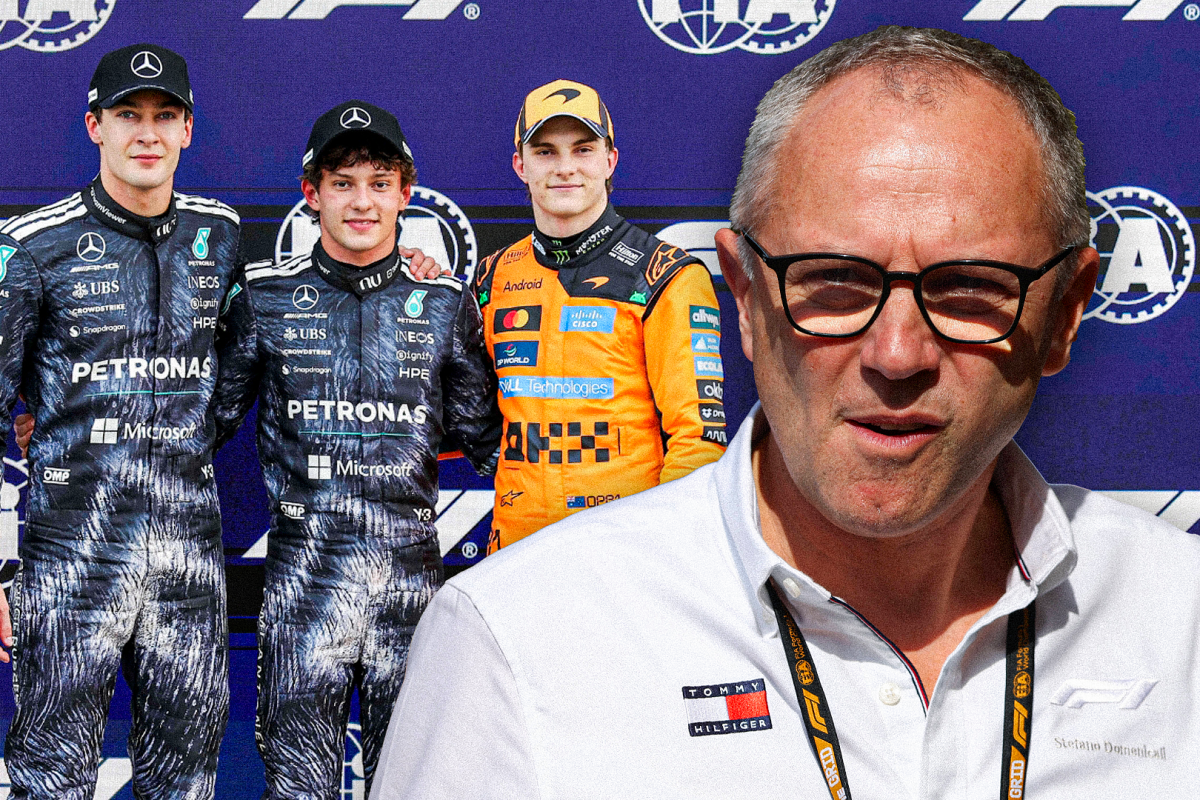 FOM, Antonelli, Domenicali, Russell, Piastri, socials